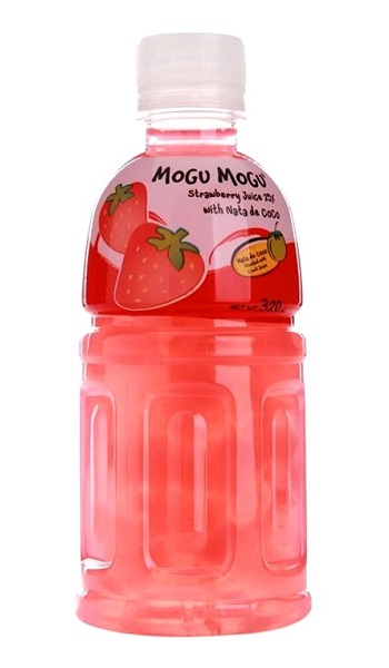 Bevanda alla fragola con Nata de Coco - Mogu Mogu 320 ml.